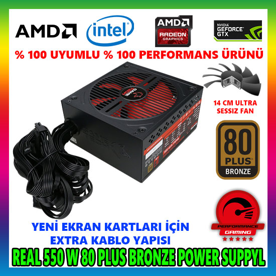 GAMETECH GTP-550 550W 80 PLUS POWER SUPPLY